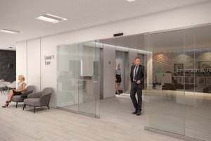 Besam SL500 automatische schuifdeuren met extra slanke koof